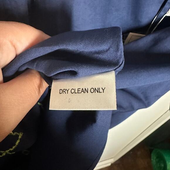 NEW Perte D'ego Men's Navy Blue Geometrical Mirror Embroidered Matching Set XXL - Picture 10 of 16